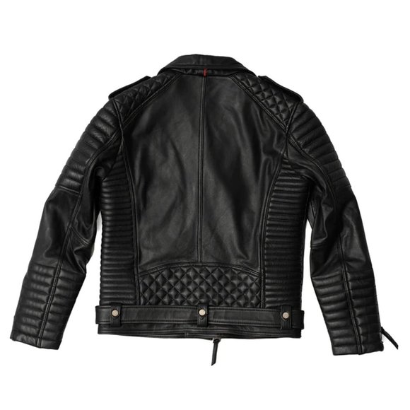 MASTER SUPPY CO. BLACK LEATHER MOTORCYCLE JACKET - BELVEDERE XS - Picture 3 of 16